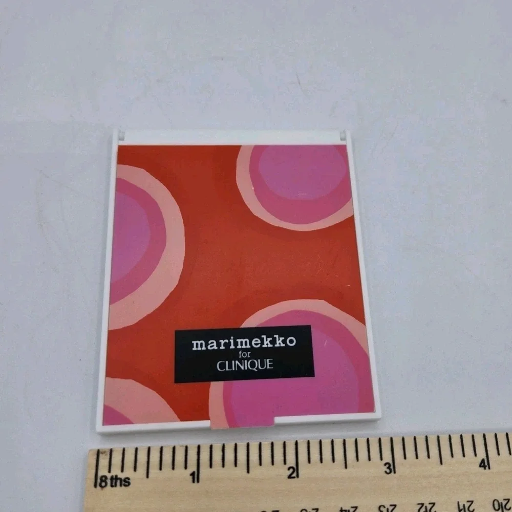 Marimekko For Clinique Square Compact‎ Mirror Pink Circles 3.75